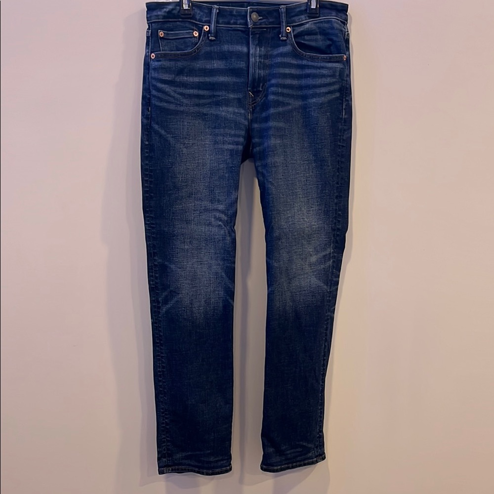 American Eagle Outfitters AirFlex+ Blue Straight Jeans Classic Style